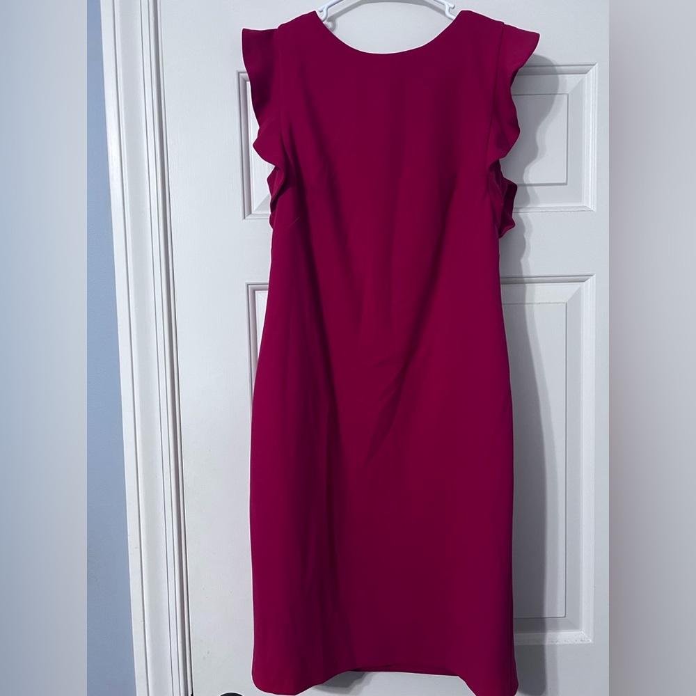 Calvin Klein Fuchsia Ruffle Dress